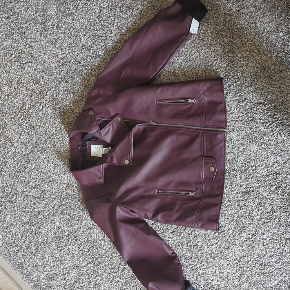 Faux leather jacket